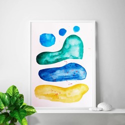Minimal Orjinal Suluboya Resim