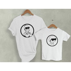Simpson Baba ve Kızı Kombin Tshirt