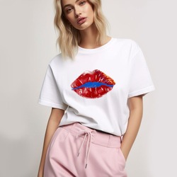 Dudak Tasarım Tshirt