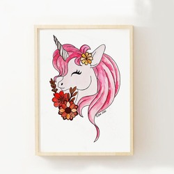 Unicorn Suluboya Çocuk Odası Resim