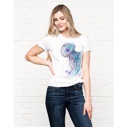 Deniz Canlısı Tasarım Kadın Tshirt