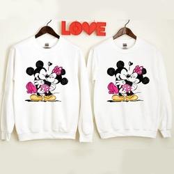 Mickey Mouse ve Minnie Mouse Sweatshirt ( sevgililer günü koleksiyonu) Adet fiyattır