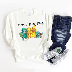 Friends Pikachu Tasarım Sweatshirt