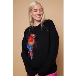 Papağan Tasarım Sweatshirt