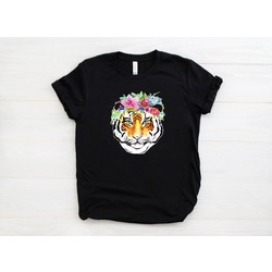 Çiçekli Kaplan Tasarım Tshirt