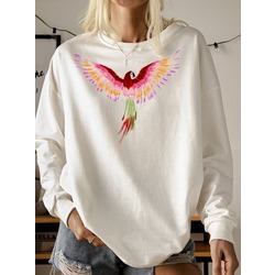 Papağan Tasarım Sweatshirt