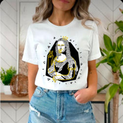Monalisa Tasarım Tshirt (sanat koleksiyonu)
