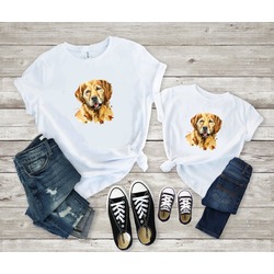 Köpek Desenli Ebeveyn Kombin Tshirt (Adet Fiyattır)