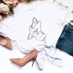 Kadın ve Kurt Tasarım Tshirt (Tattoo koleksiyonu)