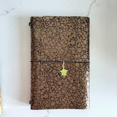 A5 Bakır Gerçek Deri Defter Kılıfı