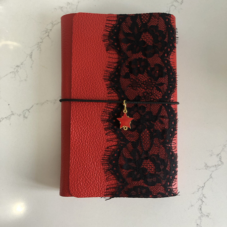 A5 Romantik Deri Defter Kılıfı