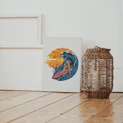 Surfing Yüksek Çözünürlüklü Baskıya Hazır Tasarım