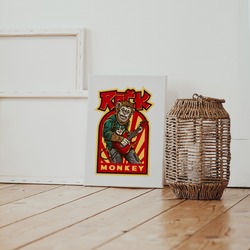 Rock Monkey Yüksek Çözünürlüklü Baskıya Hazır Tasarım