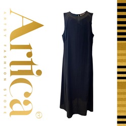 NATURAL GRACE Siyah Maxi Elbise