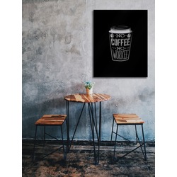 No Coffe No Workee Metal Tablo