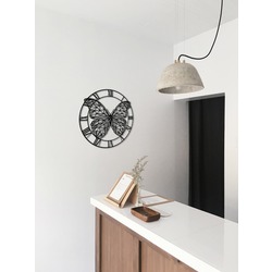 Butterfly Metal Duvar Saati