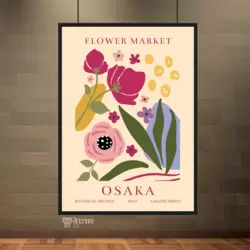 Canlı Renklerde Osaka Çiçek Pazarı Görseli