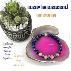 Lapis Lazuli ve Sitrin Doğaltaş Bileklik
