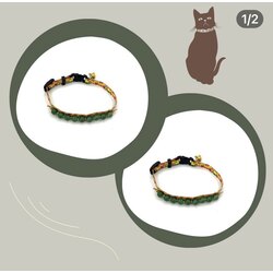 Aventurin Doğaltaş Kedi Tasma