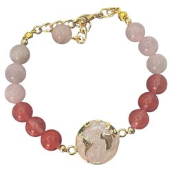 Pembe Kuvars Bileklik