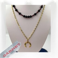 GARNET DOĞALTAŞLI KOLYE