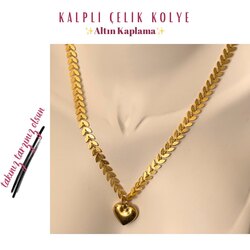 Altın Kaplama Çelik Kolye