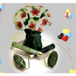 Yeşim Doğaltaşlı Düz ve Tırtıklı Roller