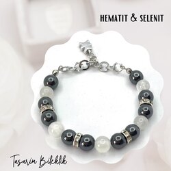 Bileklik Hematit ve Selenit Doğaltaş