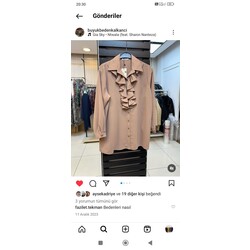 Krep fırfırlı bluz