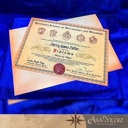 Kişiye Özel Hogwarts Diploması, 20x28,5cm