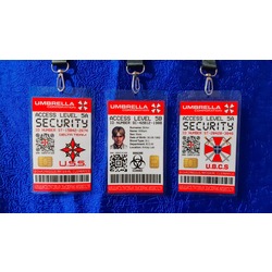 Resident Evil Kimlik Kartı, Özelleştirilebilir 3 Tasarım, Boyun Askı İpi ile Birlikte, 7,6x13
