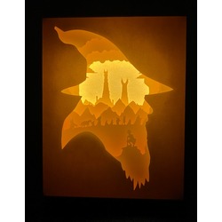 Yüzüklerin Efendisi Light Box, 27,5 x 22,5 x 8,5cm, Günışığı Renkli Işıklı