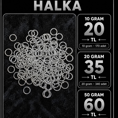 50 gram 6 mm gümüş renk halka 