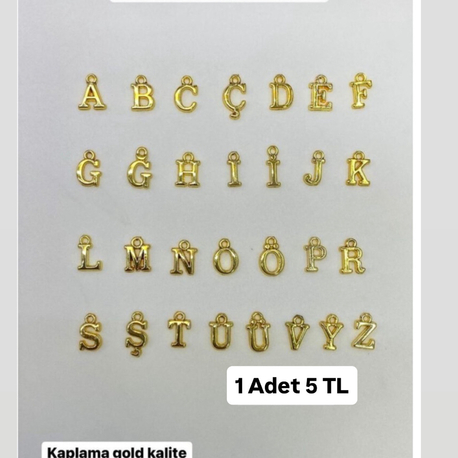 gold sallantı harf 