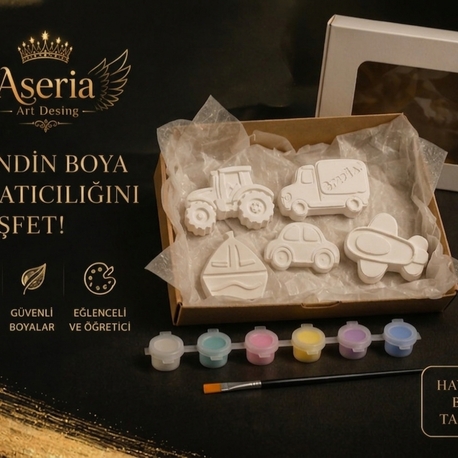 Arabalar taştozu boyama seti
