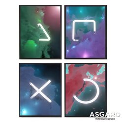 Playstation İcon 4’lü Çerçeve Set
