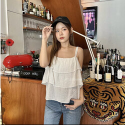Chiffon Bow Camisole - Beyaz