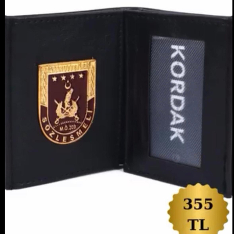 Sözleşmeli er rozetli cüzdan suni deri 