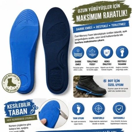 ✔️Memory Foam Akıllı Askeri Bot Tabanlık – Askeri Tabanlık