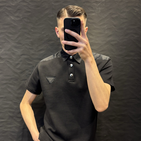 PRADA PREMIUM YAKALI T-SHİRT (siyah)