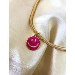Mutlu Surat Kolye-Pembe