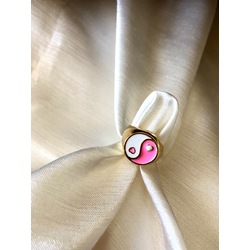 Yin Yang Yüzük-Pembe