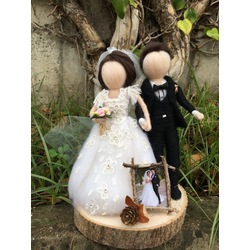 Gelin ve damat Keçe bebek