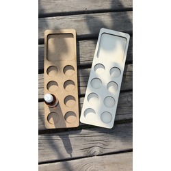 Montessori Tat Şişeleri Standı (Ham Mdf (Kahverengi)) (30 ml şişeye uygun)