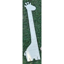 Ahşap Zürafa Boy Çizelgesi (Akçaağaç Rengi)