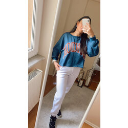 Lacivert London Baskılı Sweat