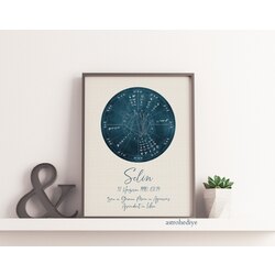 Kişiye Özel Doğum Haritası 30*40 Poster 
