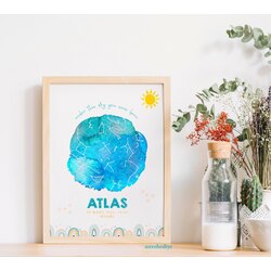 Çocuklar için Yıldız Haritası 30*40