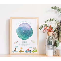 Çocuklar için Yıldız Haritası 30*40