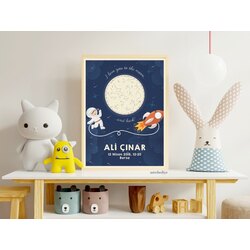 Çocuklar için Yıldız Haritası 30*40